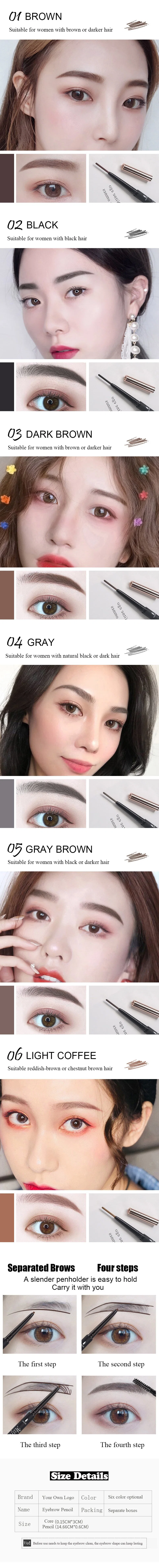 Auto Eyebrow Pencil Natural Thin Rotating Sculpting Eye Brow Pencil