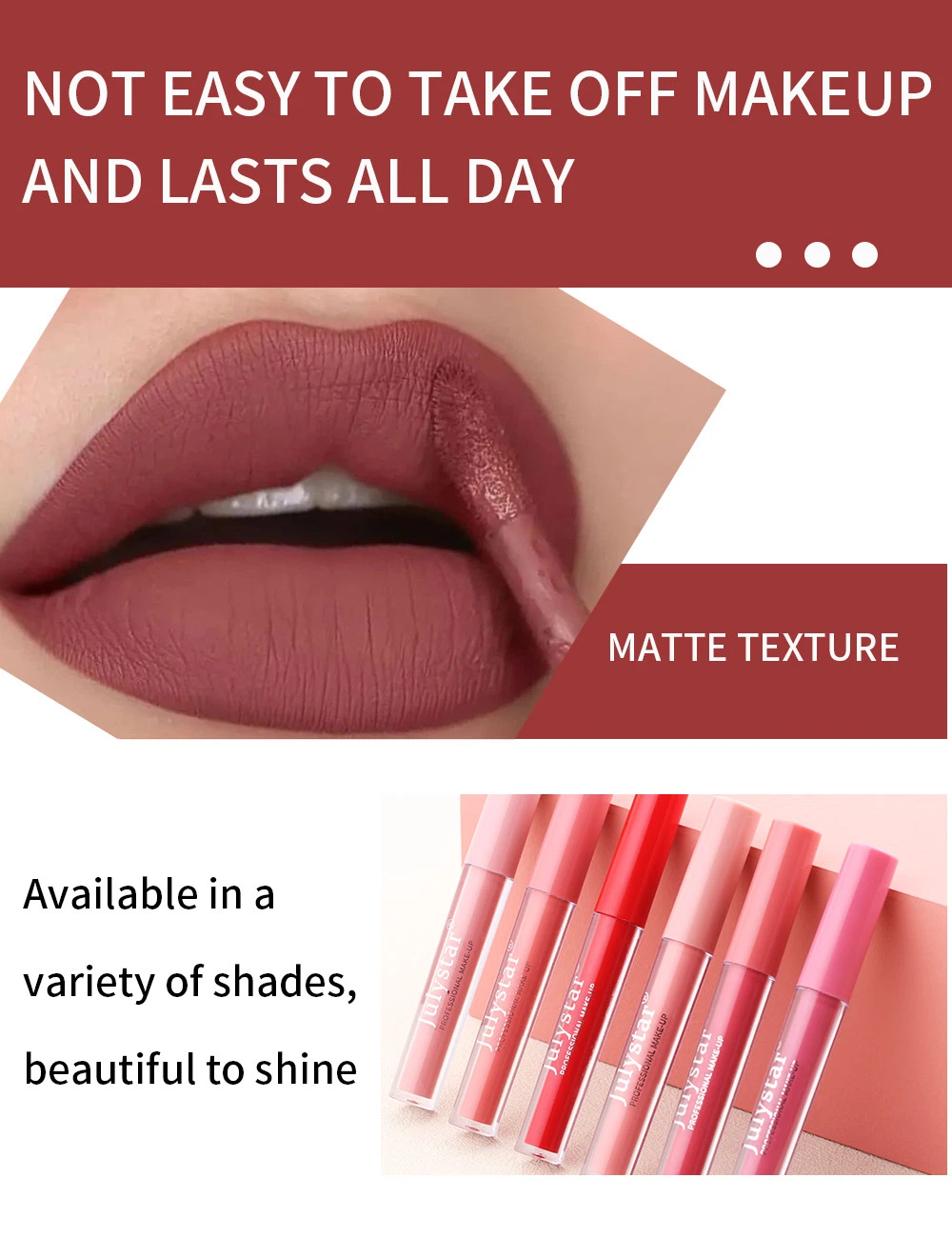 Wholesale Hot Sale Long Lasting Waterproof Matte Lip Gloss