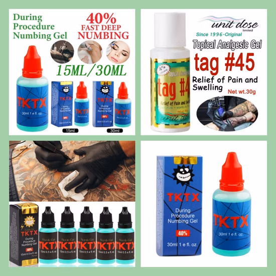 Tktx Spray Anestesia topica Lidocaina Tktx Tattoo Gel insensibile Chirurgia di assistenza intermedia Trucco permanente Bellezza Corpo Sopracciglio Micro trucco permanente